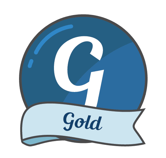 Gold level HVAC maintenance plan logo.
